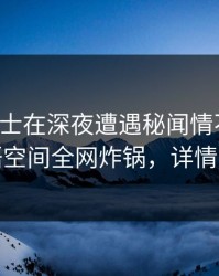 业内人士在深夜遭遇秘闻情不自禁，秘语空间全网炸锅，详情直击